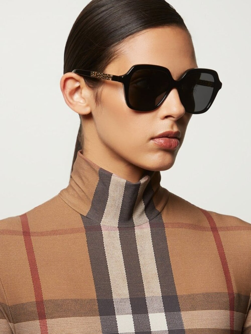 BURBERRY BE4389 JONI 300187 BLACK DARK GREY SQUARE WOMEN SUNGLASSES